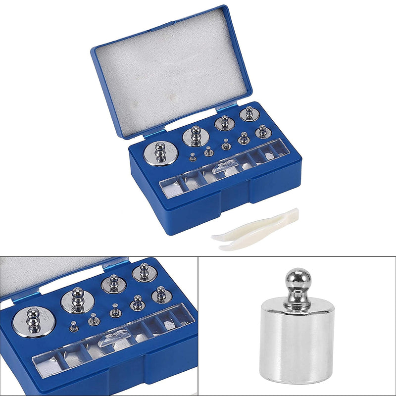 Calibration weights, 17 pieces weights scales stainless steel calibration weights set calibration weight precision 10mg-100g precision calibration deviation +/- 0.003g for digital jewelry scales laboratory
