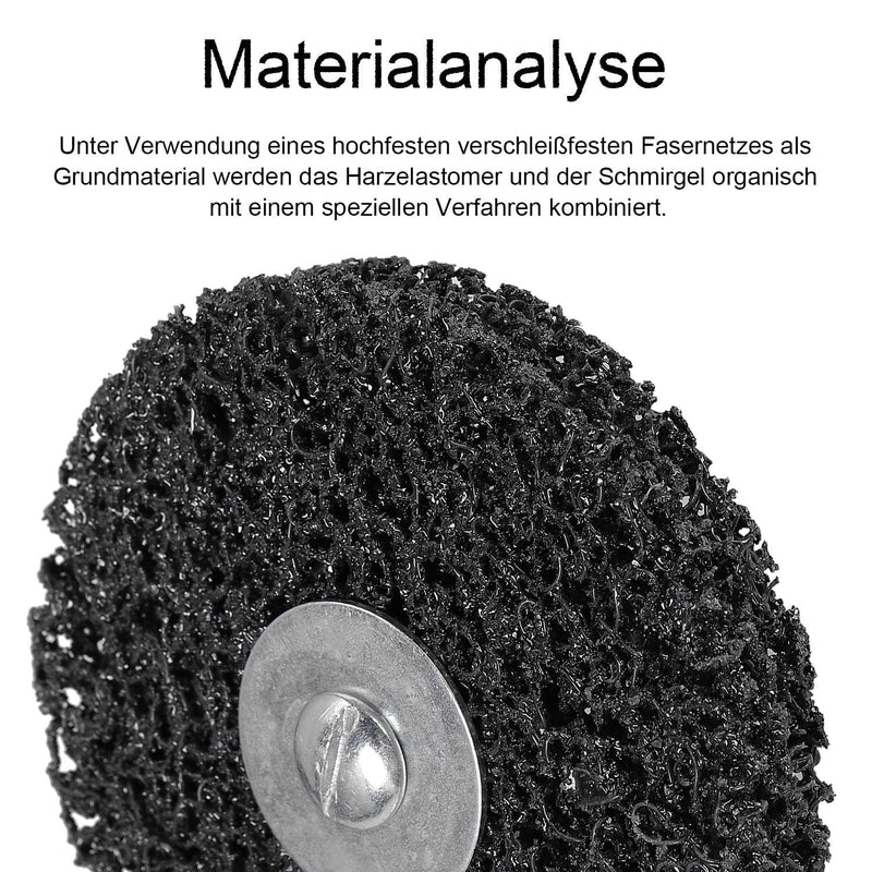 Pack of 5 CSD disc set, 100 mm CBS grinding disc, black coarse cleaning disc, CBS cleaning disc for angle grinders of paint, rust welds, oxidation cleaning and removal