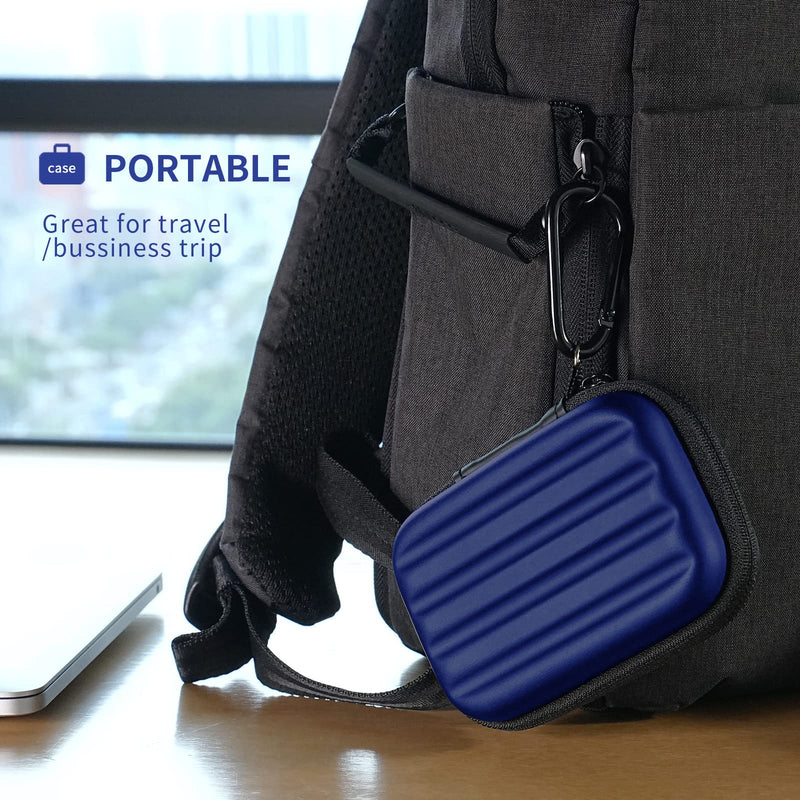 YINKE Carrying Case Compatible with Samsung T7 Shield/T7/T7 Touch Portable SSD USB 3.2 1TB, 2TB, 500GB, Hard EVA Portable Travel Storage Protective Cover (Blue) Blue
