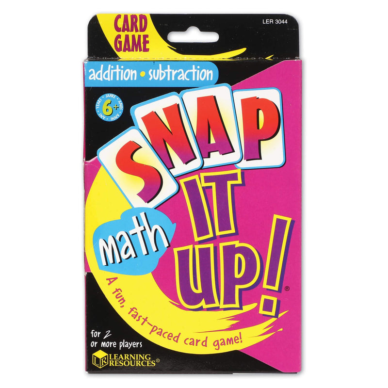 Learning Resources Snap It Up! Math: Addition/Subtraction Card Game, 90 Cards, 2-6 Players, Grades 1+, Ages 6+