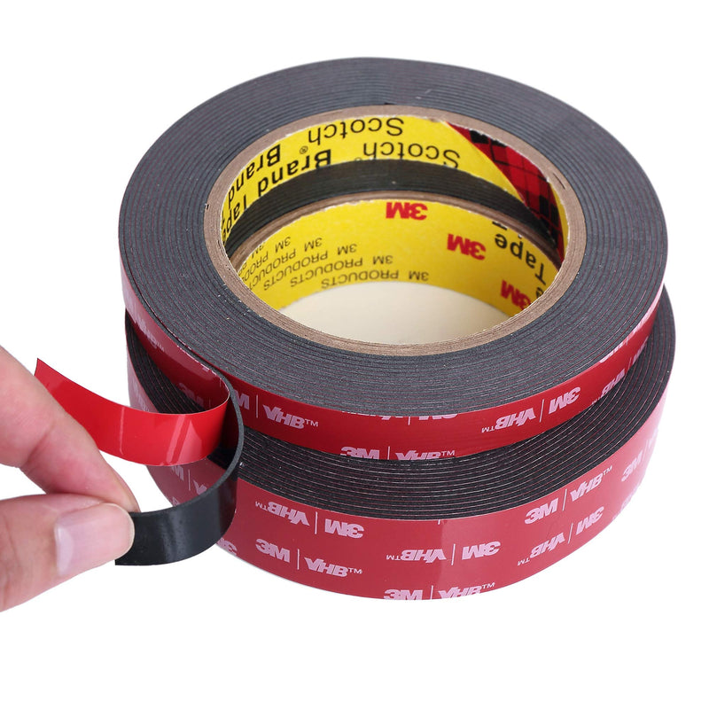 (1 Pack) 3M 0.5 Inch Width 15 Ft Length VHB 5952 Black Heavy Duty Multipurpose Double Sided Tape 1