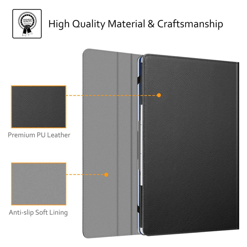 Fintie Sleeve Case for 13.3" Samsung Galaxy Book Flex 13.3 NP930QCG / Samsung Galaxy Chromebook 13 XE930QCA - PU Leather Portfolio Book Cover (Not Fit Galaxy Book Flex Alpha 13.3 NP730QC), Black