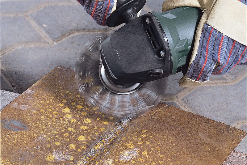 wolfcraft steel wire disc brush I 2148000 I for derusting and cleaning with the angle grinder
