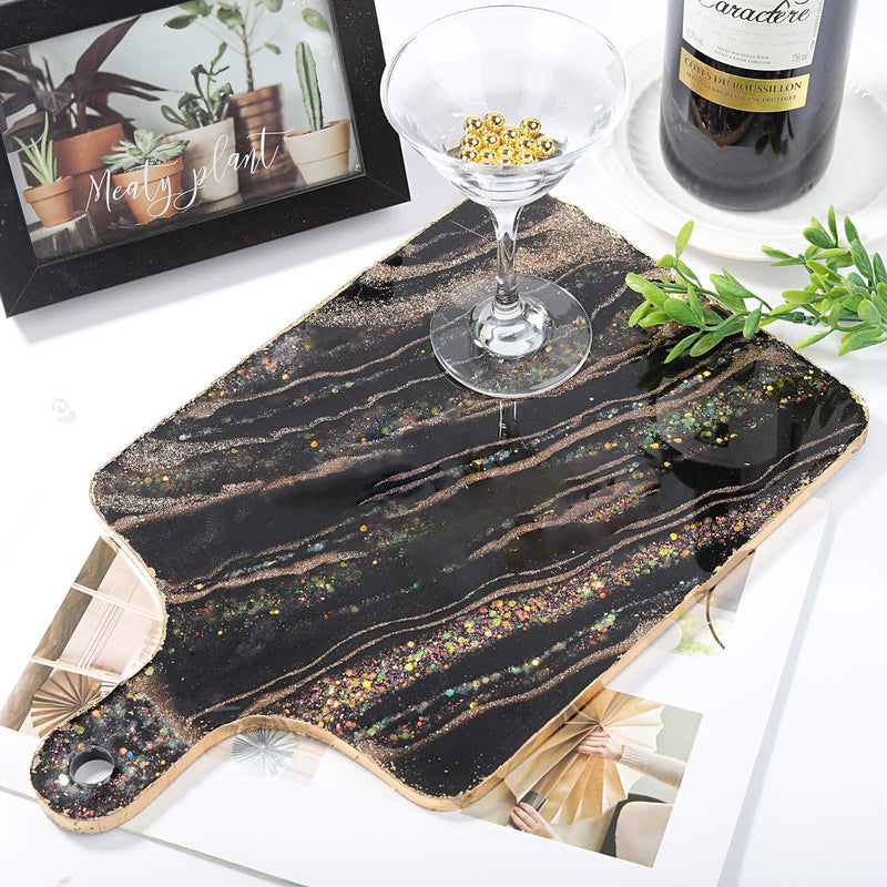 LET'S RESIN Resin Tray Molds for Epoxy Resin,Cutting Board Mold for Resin Casting,Large Resin Silicone Molds for Resin Serving Tray,Serving Board,Ocean Wave Painting Art