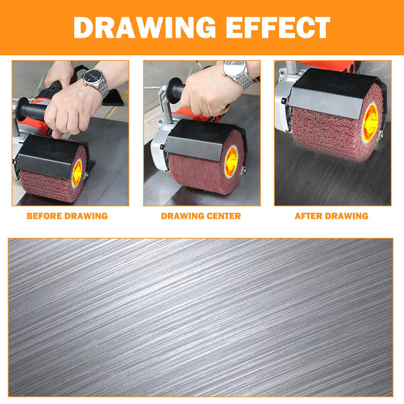 Nylon brush: 60 grit sanding brush, polishing brush, sanding roller brush, sanding sleeves for sanding roller, sanding machine, brush sander, satin roller, nylon brush, sanding attachments for polishing