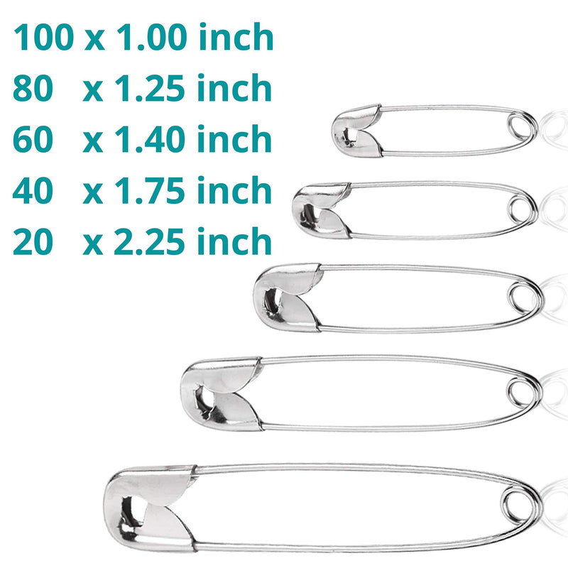 Mr. Pen- Safety Pins, Safety Pins Assorted, 300 Pack, Assorted Safety Pins, Safety Pin, Small Safety Pins, Safety Pins Bulk, Large Safety Pins, Safety Pins for Clothes