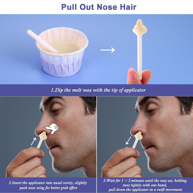 Nose Wax Kit for Men and Women, Nose Hair Removal Wax (50 grams / 10 times usage count)