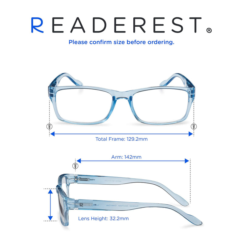 Readerest Blue Light Blocking Reading Glasses (Light Blue, 1.75 Magnification) Light Blue 1.75 x