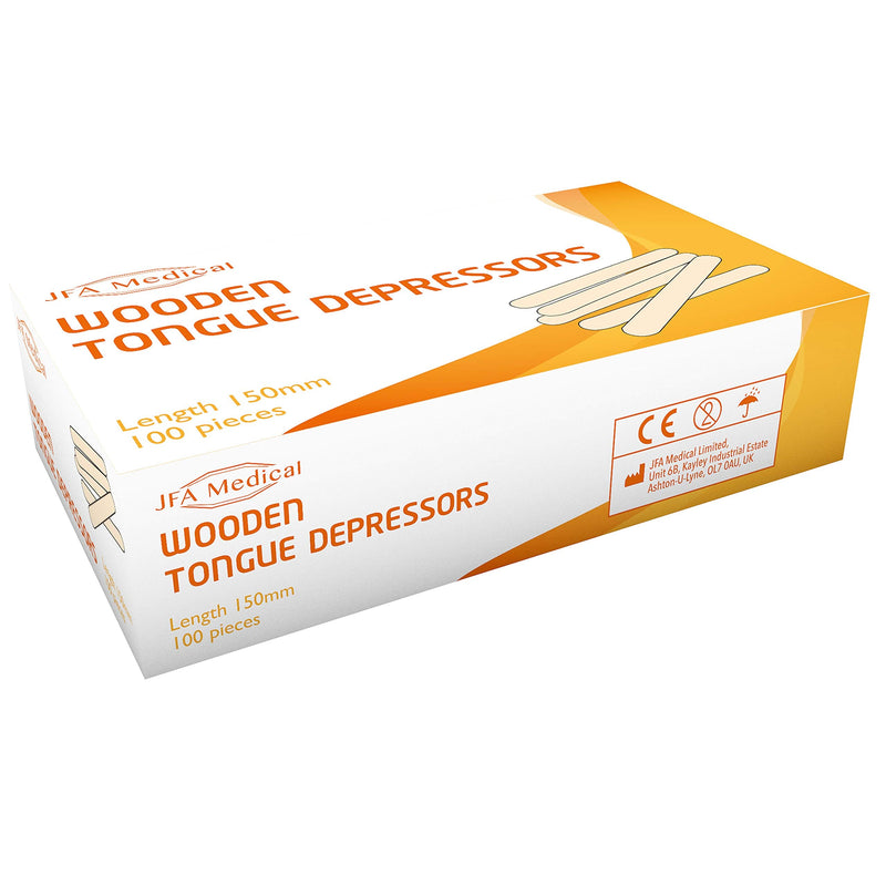 Wooden mouth depressors/wooden spatulas 100 pieces