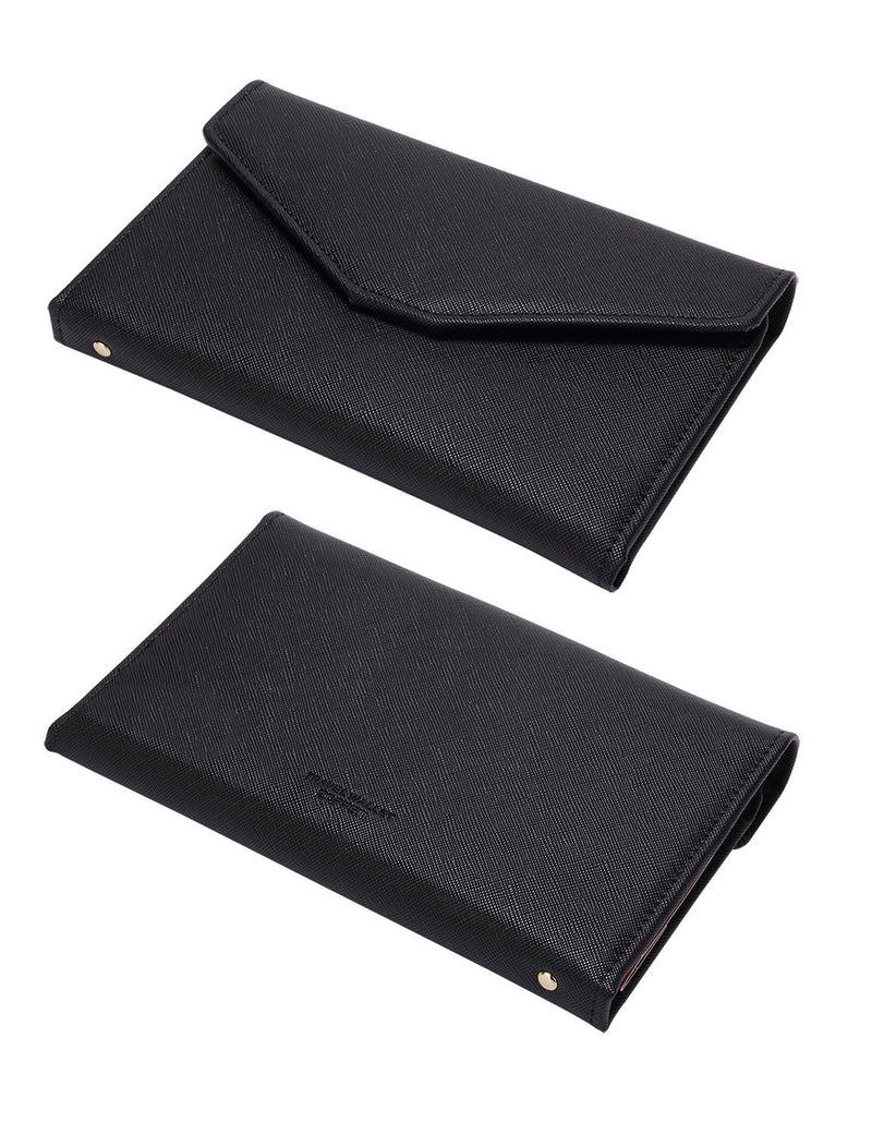 Zoppen Multi-purpose Rfid Blocking Travel Passport Wallet (Ver.4) Tri-fold Document Organizer Holder #1 black