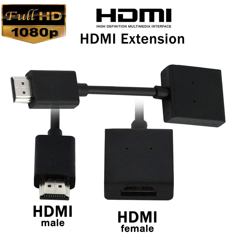 SaiTech IT 4 Pack HDMI Male to Female Swivel Adapter HDMI Extension Gold Plated Converter for Google Chrome Cast â€“ (10cm - 4 Inch) Black 4 Pack-10CM