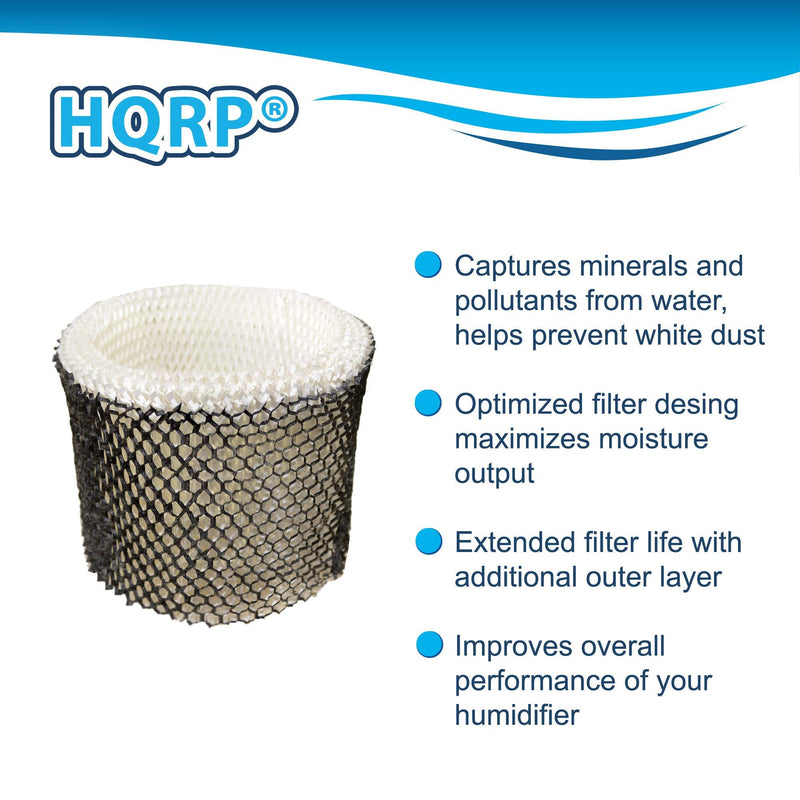 HQRP 3-Pack Wick Filter Compatible with Honeywell HEV320 HEV320B HEV320W HCM-890B HCM-890C HCM-890-20 HCM-890LTG HCM-890MTG HCM-890LWS Humidifiers, Filter C