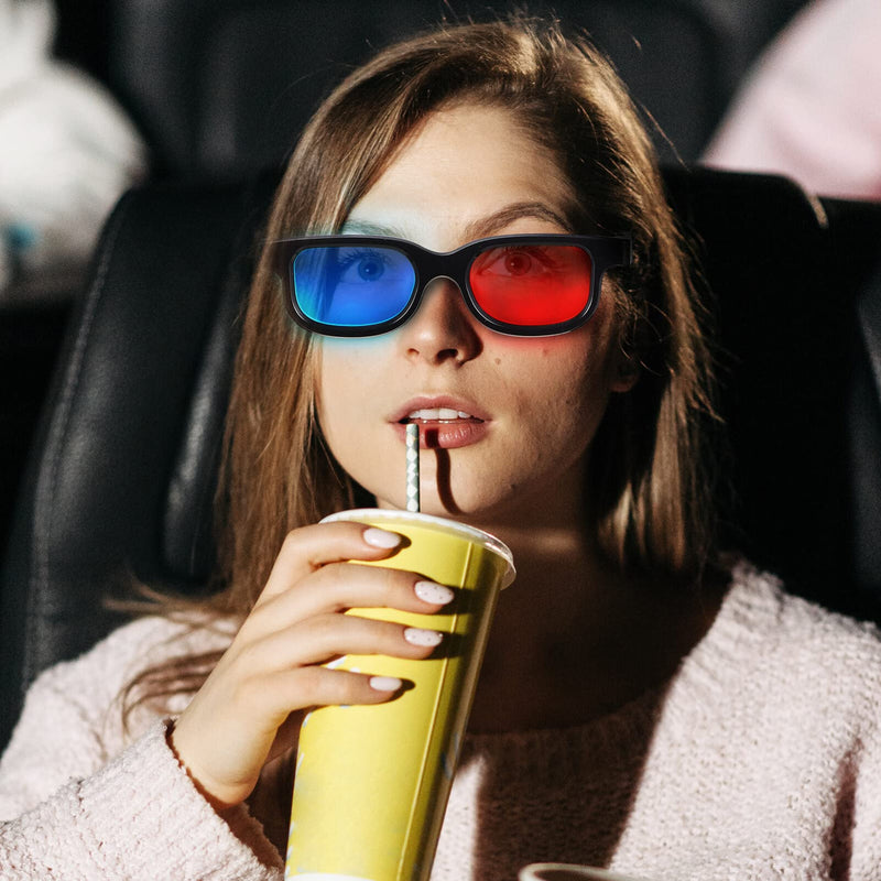 MAGICLULU 10 Pcs 3D Viewing Glasses 3D Movie Game Glasses Red-Blue 3D Glasses for TV Cinema Films