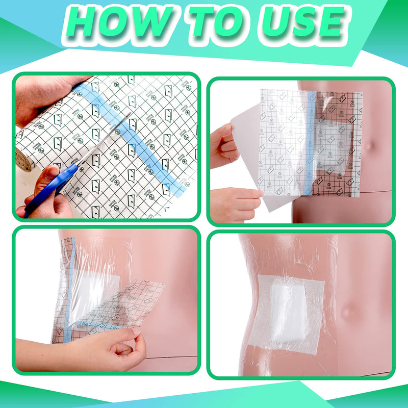 Peritoneal Dialysis Shower Protector Peritoneal Dialysis Belt Waterproof Transparent Dressing Wound Cover Bandage Tape for Swimming Post Surgical Scar Therapy Dressings, 8 x 197 Inches 8 x 197 Inch