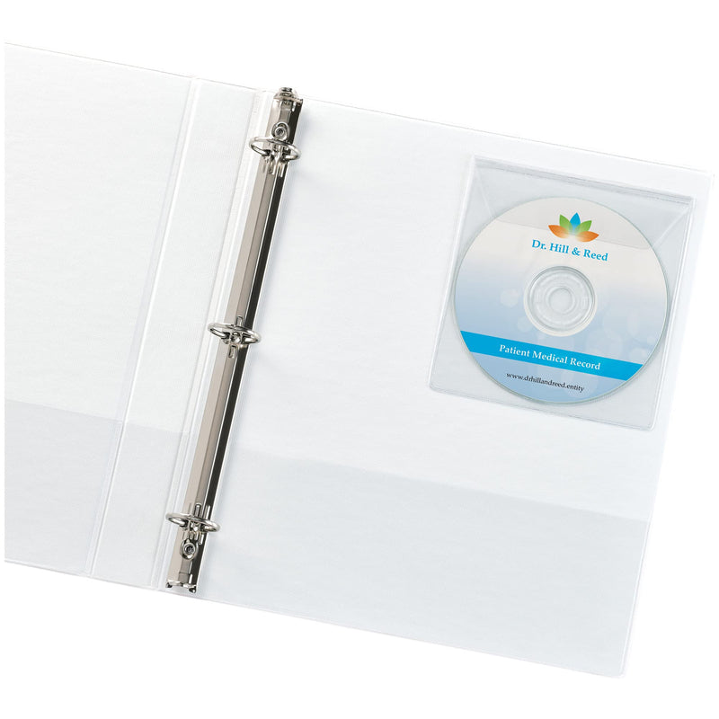 Avery Clear Self-Adhesive CD/DVD Storage Pages, Top Load with Flap, Pack of 10 (73721)