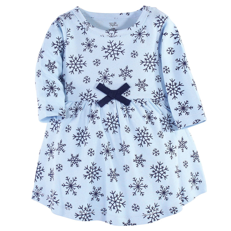 Touched by Nature Girls, Toddler, Baby and Womens Organic Cotton Short-Sleeve and Long-Sleeve Dresses 0-3 Months Arctic Long Sleeve