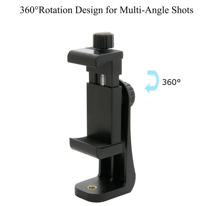 Ailun Phone Tripod Holder Mount Head 1/4" Screw Adapter,Rotatable Digtal Camera Bracket,Selfie Lens Monopod,Adjustable Ring Light