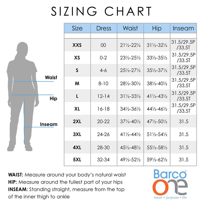 BARCO ONE - Women's Stride Pant, Yoga Style Medical Scrub Pant w/ 5 Pockets and 4-Way Stretch Fabric Medium Black