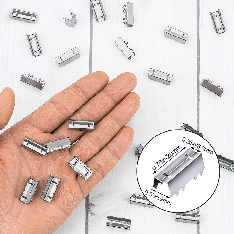 ANCIRS 25 Pack Metal Open-End Timing Belt Clamps, GT2 Open Belt Clips for 3D Printer Projects-Silver 25pcs