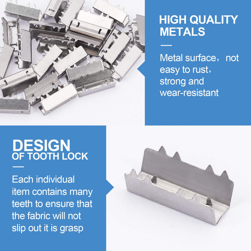 ANCIRS 25 Pack Metal Open-End Timing Belt Clamps, GT2 Open Belt Clips for 3D Printer Projects-Silver 25pcs