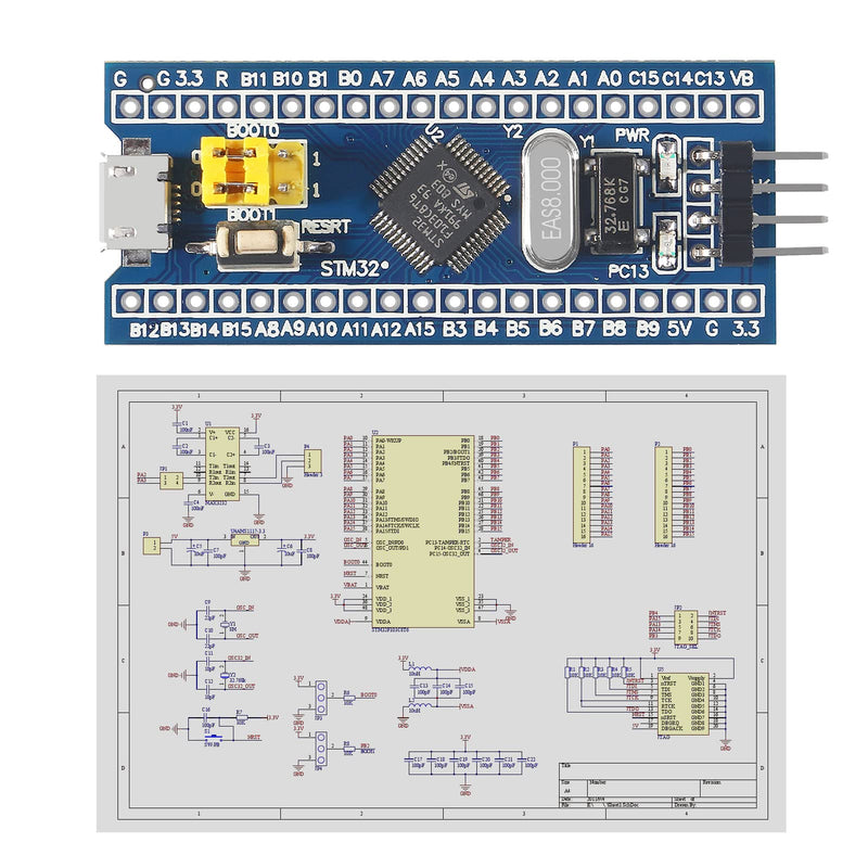 Alinan 3pcs STM32F103C8T6 Minimum System Development Board with Imported Chip STM32 ARM Core Learning Board Module for Arduino