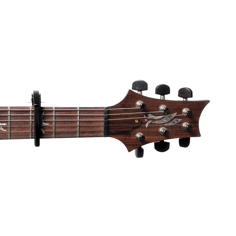Dâ€™Addario NS Tri-Action Capo, Black â€“ For 6-String Electric and Acoustic Guitars â€“ Micrometer Tension Adjustment for Buzz-Free, In-Tune Performance - Single Hand Use â€“ Integrated Pick Holder