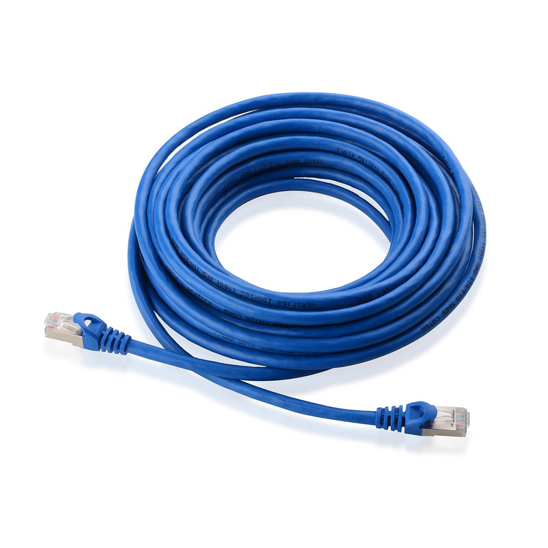 Cable Matters Snagless Cat 6a, Cat6a (SSTP, SFTP) Shielded Ethernet Cable in Blue 30 ft