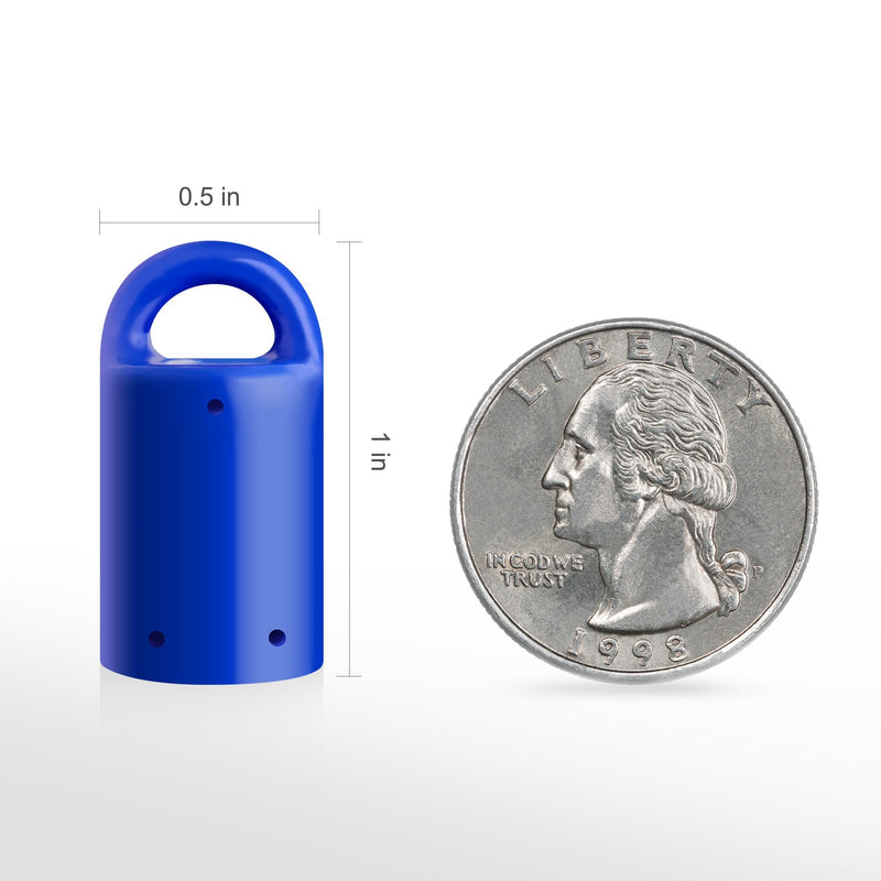 MagnetPal 3 pack Heavy-Duty Neodymium Anti-Rust Magnet, Best for Magnetic Stud Finder / Key Organizer / Indoor and Outdoor Multi Uses, Blue with Key Ring (SP-MPM3BL)