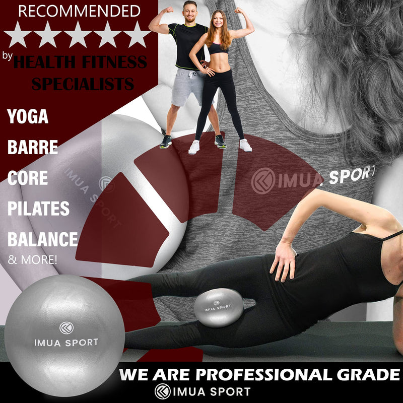 Barre Ball by Imua Sport - 9-inch Small Exercise Ball for Barre, Yoga, Pilates and More - Workout Guide Included