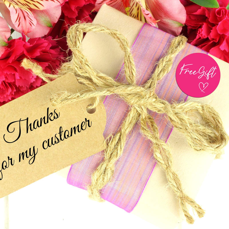 1000 Pieces Customer Appreciation Stickers Small Business Sticker Roll Round Self-Adhesive Stickers Labels for Packing Mailing Envelopes Postcards, 1.5 Inch (Rose Red Background) Pink Background