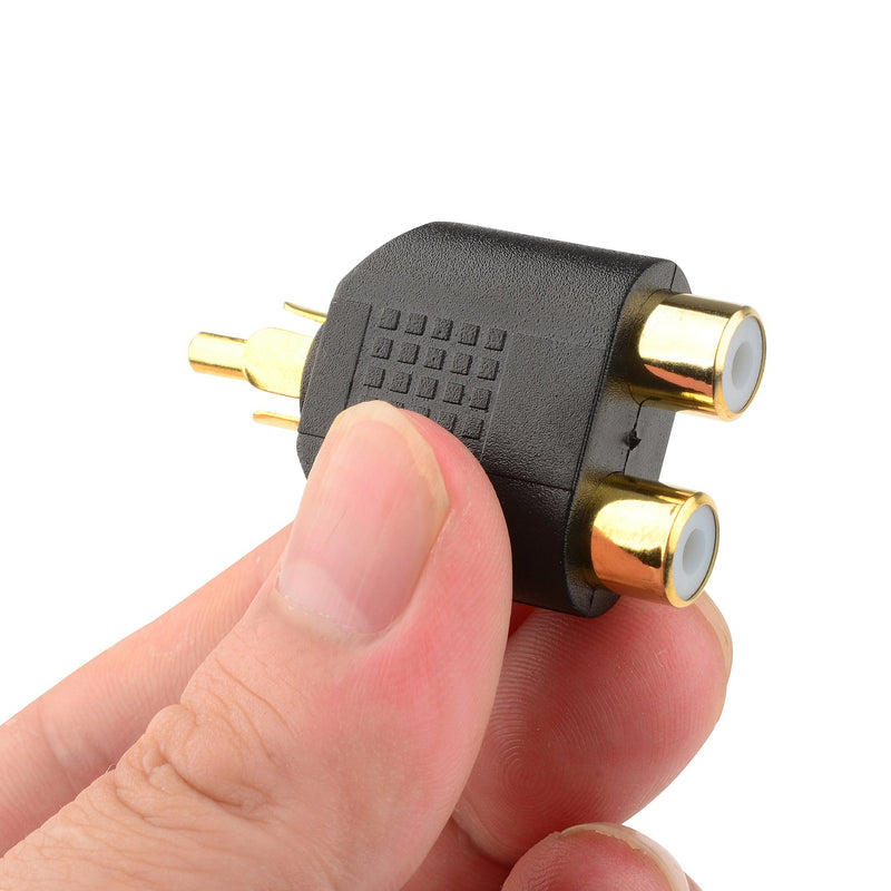 Cable Matters 5-Pack Gold Plated RCA Male to Female Split Adapter