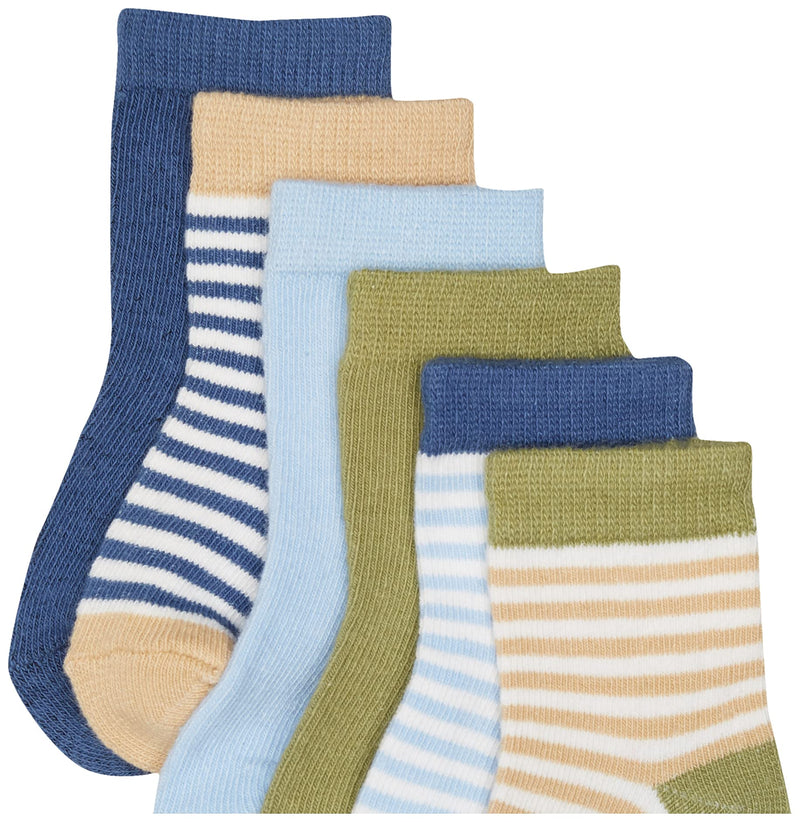 Touched by Nature Unisex Baby Organic Cotton Socks 0-6 Months Boy Stripes