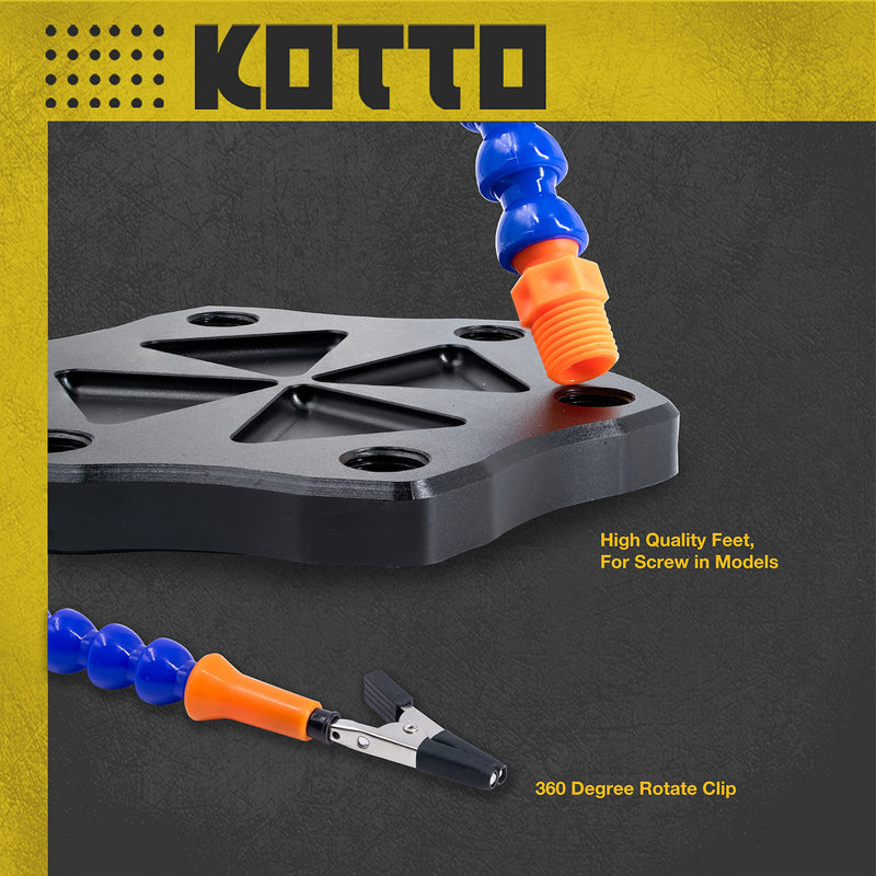 Fstop Labs Kotto Third Hand Soldering Circuit Board Holder Tool Six Arms Helping Hands Craft Workshop Helping Station Non-Slip Aluminum Base Wire Cutter Pliers Six Arms