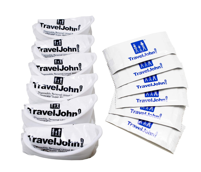 Travel John Resealable Disposable Urinal Bags (TJ1N) - 6 Pack