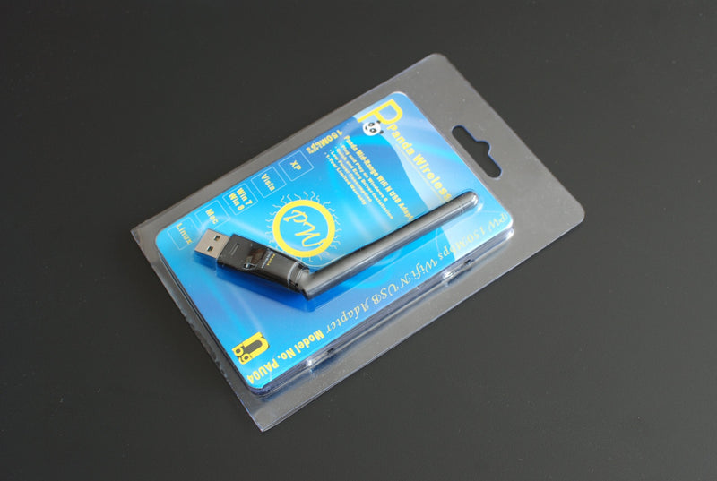 Panda Wireless® Mid Range 150Mbps Wireless N USB Adapter w/ 2dBi Antenna - Win XP/Vista/7/8/10/11, Mint, Ubuntu, MX Linux, Manjaro, Fedora, Centos, Kali Linux and Raspbian