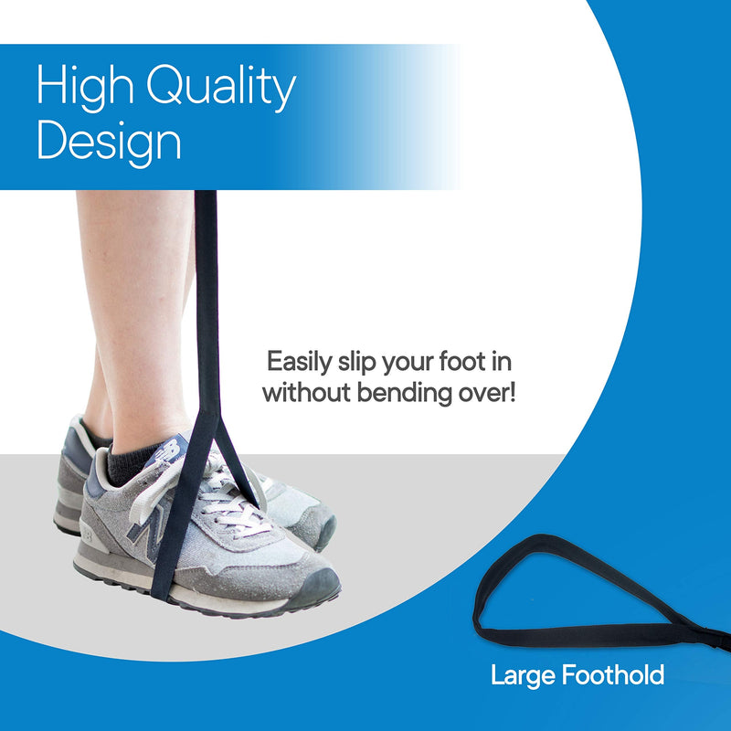RMS 35 Inch Long Leg Lifter - Durable & Rigid Hand Strap & Foot Loop - Ideal Mobility Tool for Wheelchair, Hip & Knee Replacement Surgery (35 Inch Long)