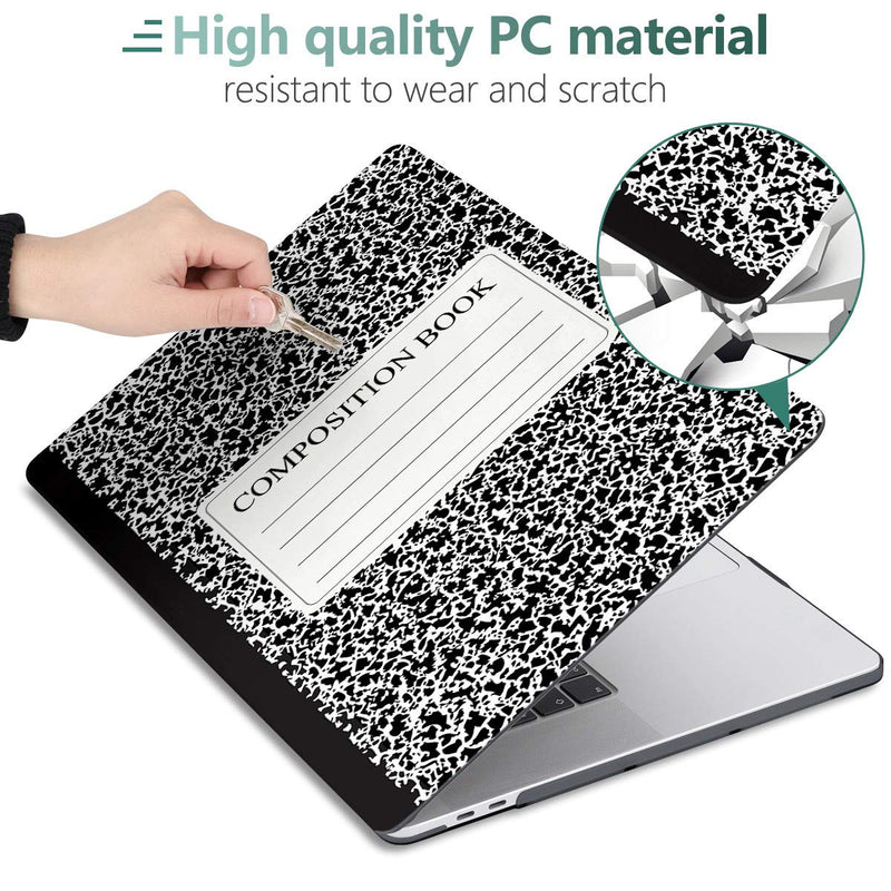 Dongke MacBook Pro 13 inch Case Model A2338 M1/A2251/A2289 2020 Released, Plastic Hard Shell Case Cover for MacBook Pro 13 inch with Retina Display & Touch Bar Fits Touch ID, Composition Book