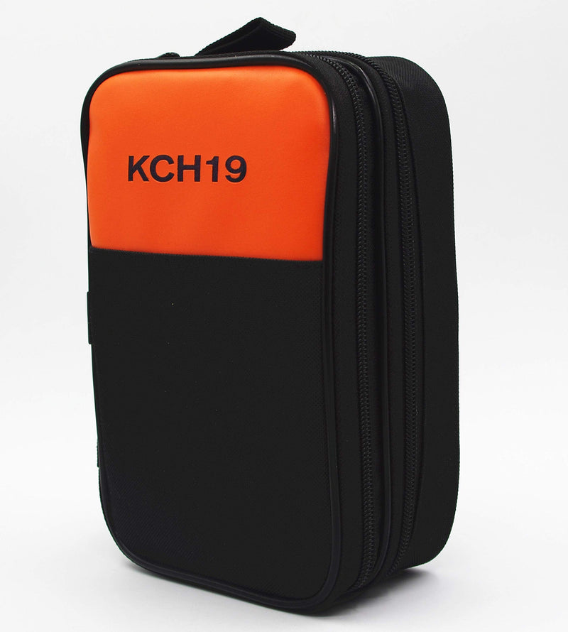 TestHelper KCH19 Double Layered & Padded Carrying Zipper Case with Wrist Strap Use for Handheld Multimeter,Phase Indicator,Thermometer, Calibrator,Clamp Meter