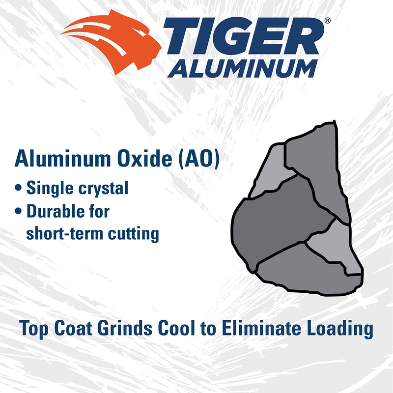 Weiler 60401 Tiger Aluminum Resin Fiber Sanding & Grinding Disc, 4-1/2" Diameter, 36 Grit, 7/8" Arbor Hole (Pack of 25)