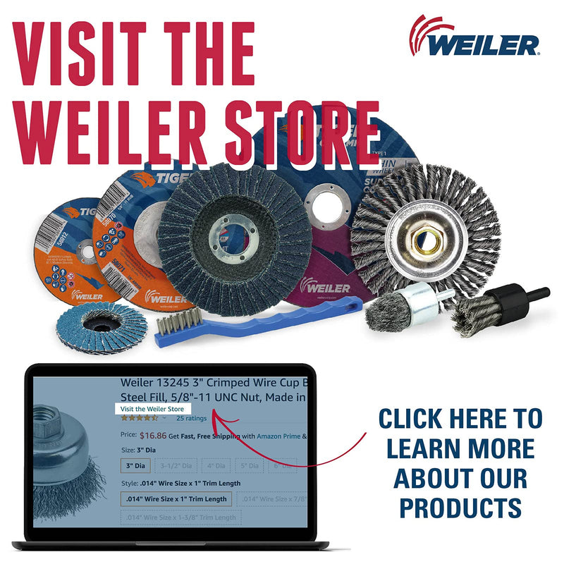 Weiler 51105 4" Tiger Paw Abrasive Flap Disc, Conical (Ty29), Phenolic Backing, 60Z, 5/8" Arbor Hole, Made in The USA (Pack of 10) 60 Grit Type 29 5/8" Arbor