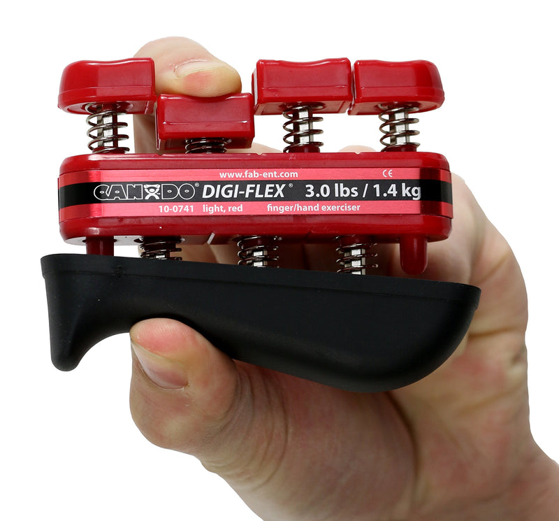 CanDo 10-0741 Digi-Flex Hand Exerciser, Finger 3.0 lb/Hand 10.0 lb, Red-Light Red: Light Single