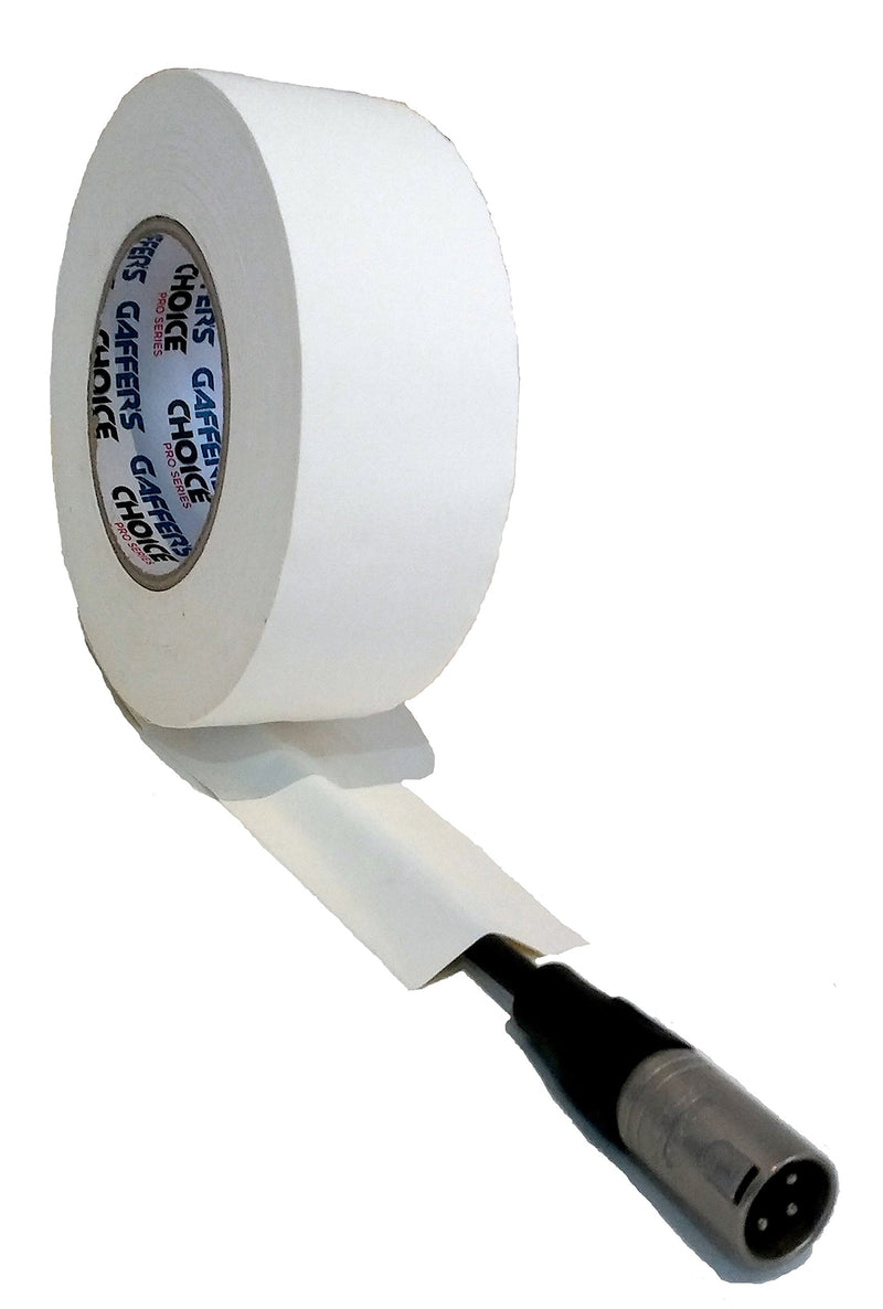 Gaffers Tape 2 inch x 60 Yard White by GAFFER'S CHOICE - Adhesive is Safer Than Duct Tape - Waterproof & Non-Reflective Multipurpose Gaffer Tape - Perfect Temporary Tape