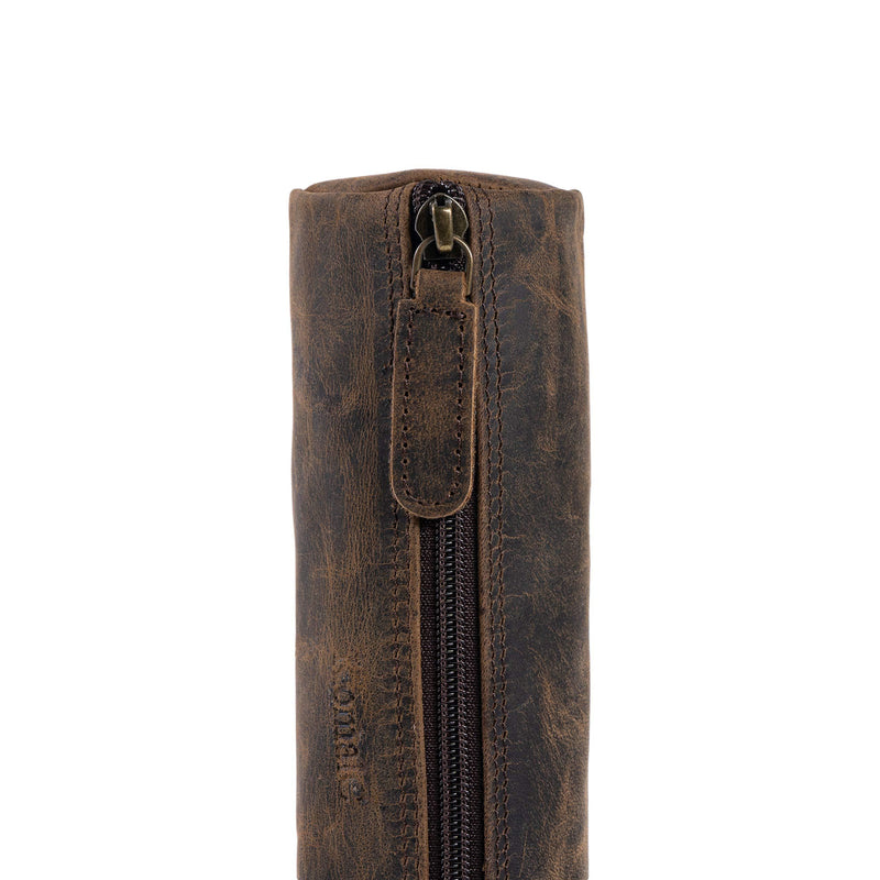Leather Pencil Case Handcrafted Pen pouch Elegant and pratical gift for students,artists. Perfect for school,office,college by KomalC