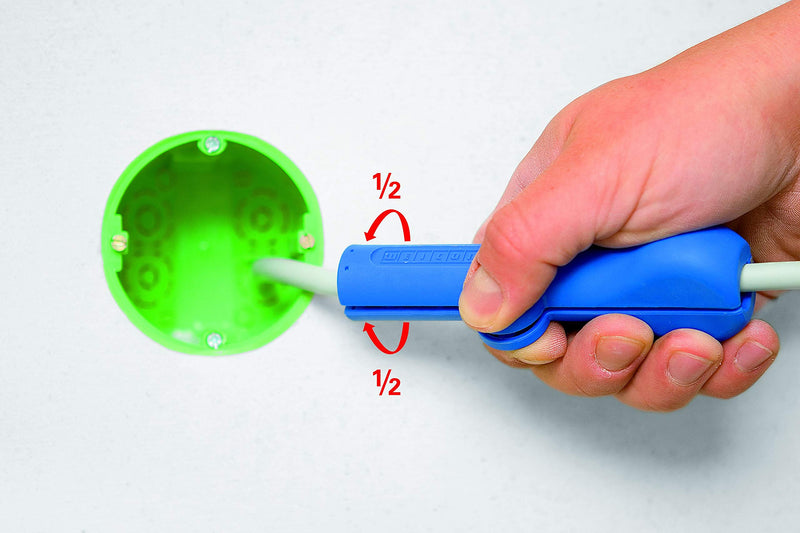 WEICON Round Cable Stripper No.13 Classic - Stripping Pliers Round Moisture-proof Cable 6 -9 AWG