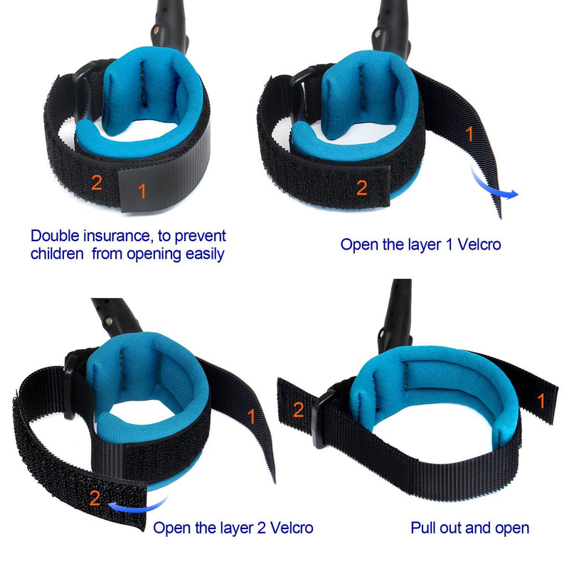 Blisstime Anti Lost Wrist Link Safety Wrist Link for Toddlers, Babies & Kids Blue 1.5m 59 Inch (Pack of 1)
