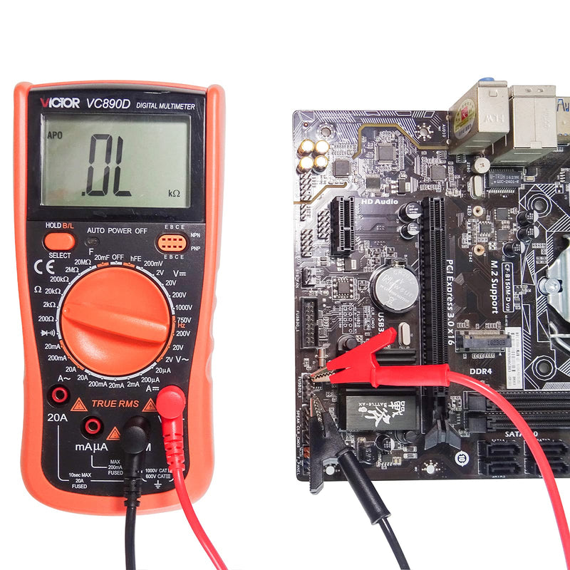 Goupchn Multimeter Test Leads Banana Plug Right Angle to Alligator Clips Soft Test Cable Wires for Electrical Testing 2 Pack 3.3ft / 1m