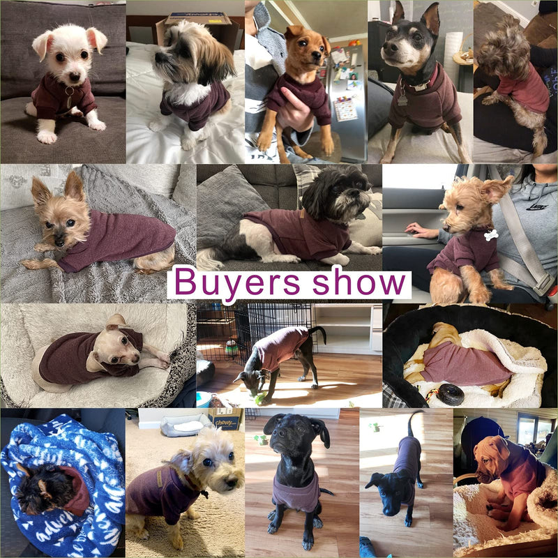 Jecikelon Pet Dog Clothes Knitwear Dog Sweater Soft Thickening Warm Pup Dogs Shirt Winter Puppy Sweater for Dogs (Brown, XXS) XX-Small Brown