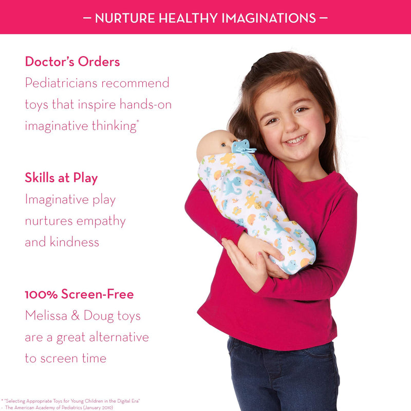 Melissa & Doug Mine to Love Bedtime Play Set for Dolls with Night-Light, Baby Monitors, Mobile, More (11 pcs)