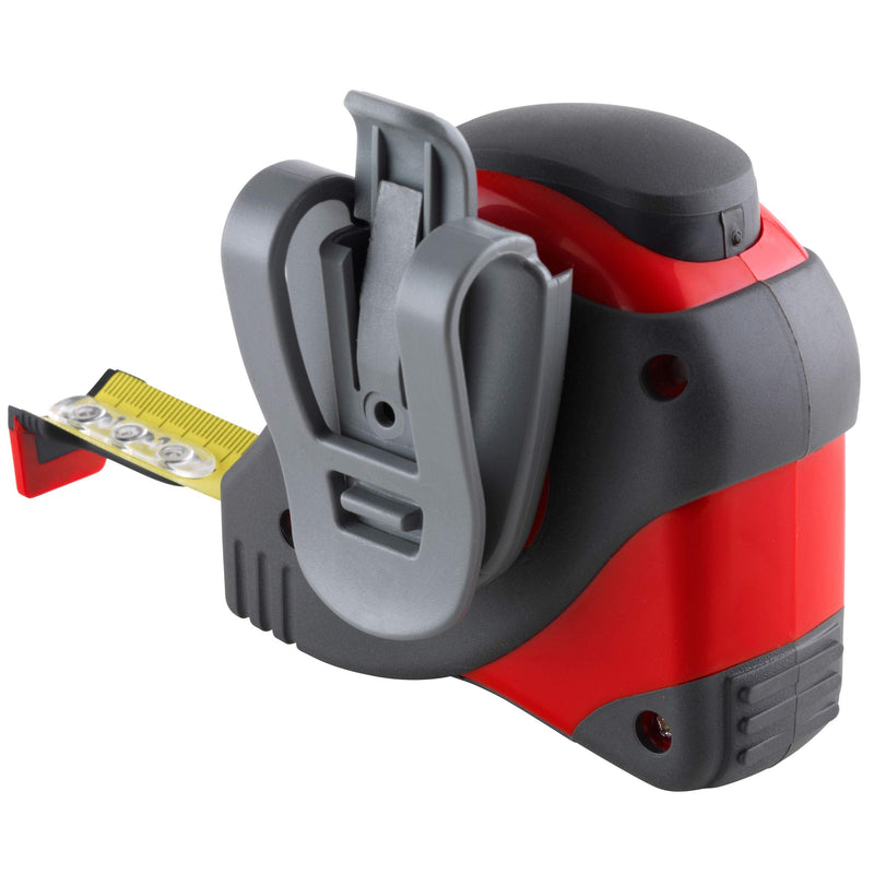 SOLA tape measure - BIG T - 8m / 25mm - extremely robust professional tape measure with belt clip - steel tape, painted yellow with mm scale - accuracy class I - roll meter with non-slip end hook - length 8m/25mm