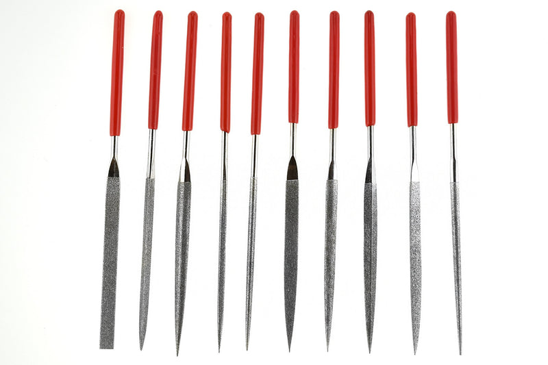 SE 10-Piece Diamond Needle File Set with 150 Grit - 744DF-R